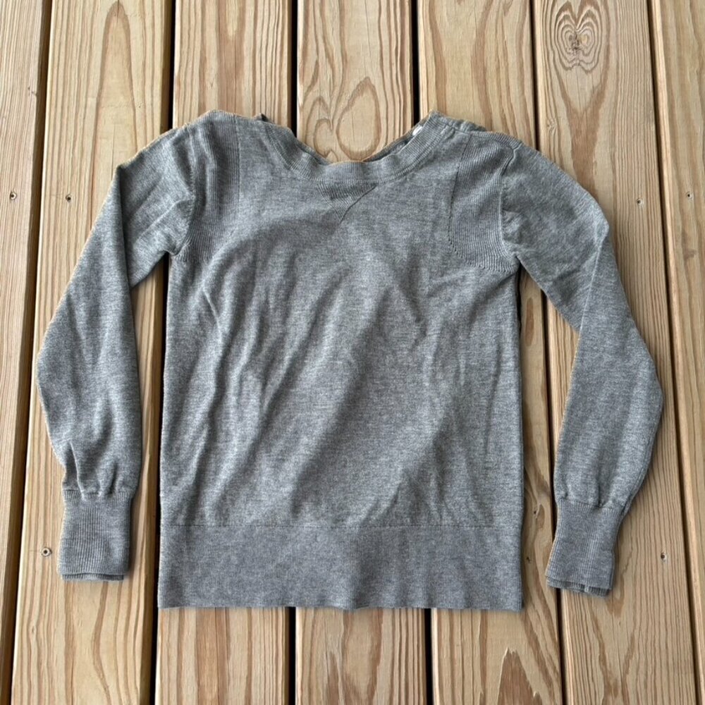 Lululemon cross back sweater Gray button size small